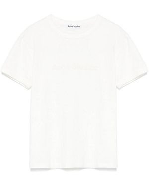 Acne Studios Logo Cotton T-Shirt - White