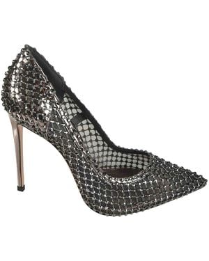 Le Silla 120Mm Crystal-Embellished Pumps - Metallic