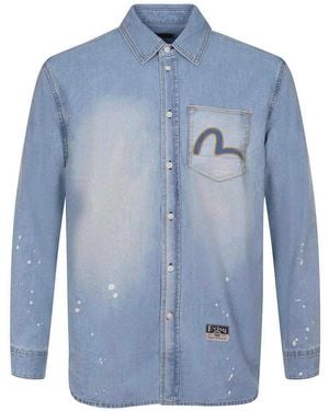 Evisu Shirt Made Of Denim - Blue