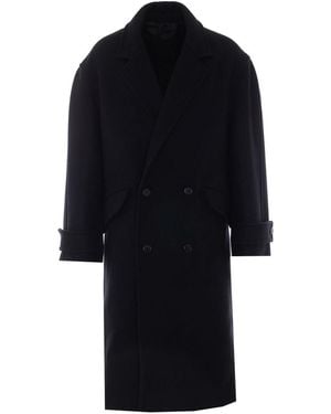 Lanvin Double Breasted Button Coat - Black