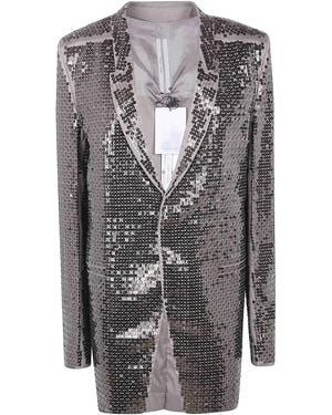 Rick Owens Concordian Embroidered Jacket - Gray