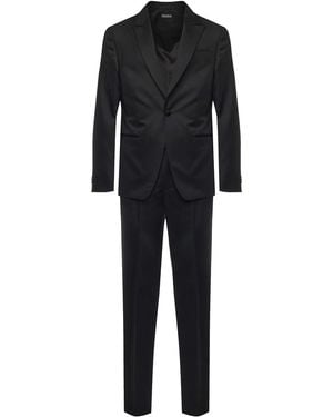 ZEGNA Tailored Wool Suit - Black