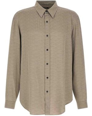 Balmain Jacquard Monogram Shirt - Natural