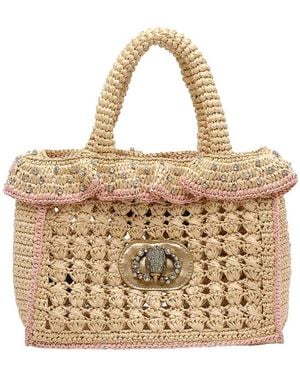 Kurt Geiger Chelsea Ruffle Tote Bag - Metallic