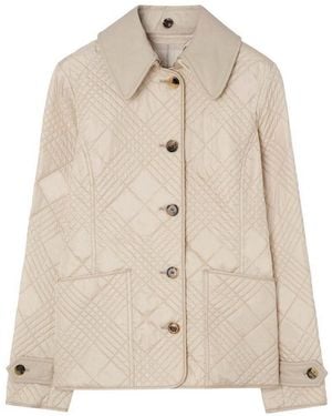 Burberry Quilted Nylon Fernleigh Jacket - Natural