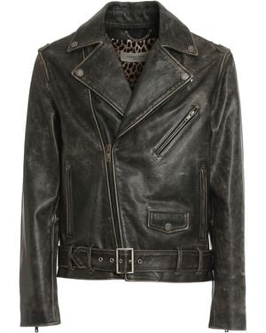 Golden Goose Biker Leather Jacket - Black