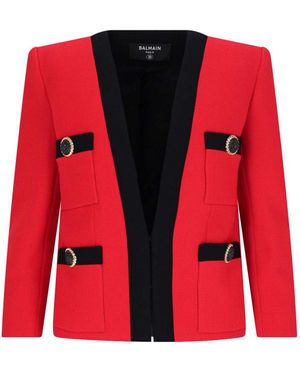Balmain Jackets - Red