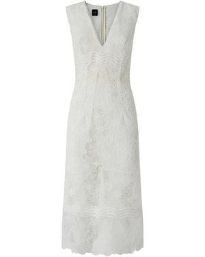 Pinko Lace Dress With V-Neck - White