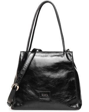 BIASIA Leather Shoulder Bag - Black