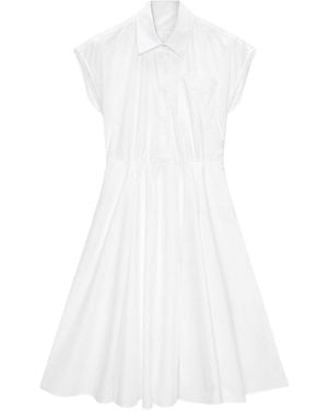 MSGM Midi Dress With Pocket - White