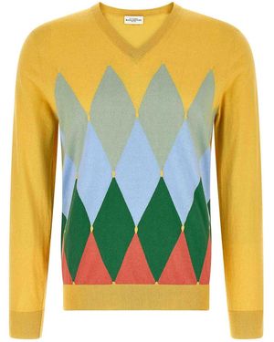 Ballantyne Argyle Jumper - Yellow
