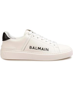 Balmain B Court Trainers - Natural