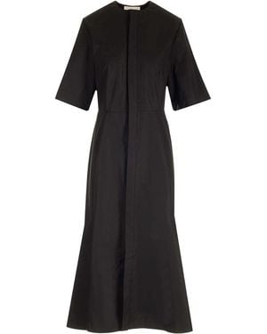 Ami Paris Godet Midi Dress - Black