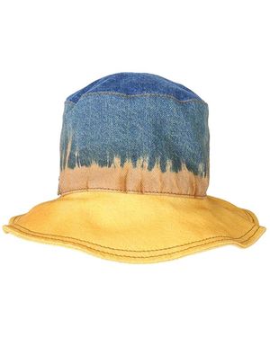 Alberta Ferretti Bucket Hat With Tie Dye Print - Blue