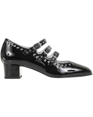 CAREL PARIS Patent Eyelet Leather Mary Jane - Black