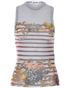 Jean Paul Gaultier Light Mesh Tank Top - Grey