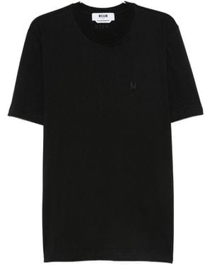 MSGM Cotton T-Shirt - Black