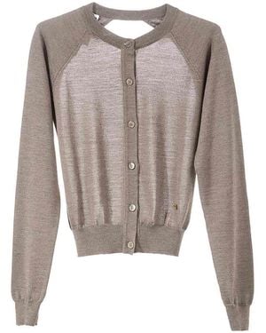 Moschino Open Back Cardigan - Natural