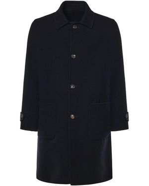 Eleventy Reversible Single-Breasted Coat - Blue