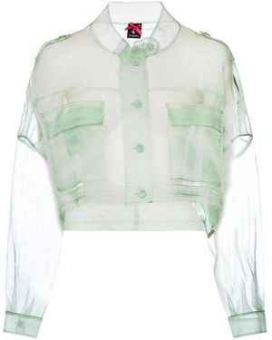 Pinko Cropped Pea Coat - Green