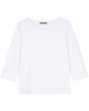 D. EXTERIOR V Neck Jumper - White