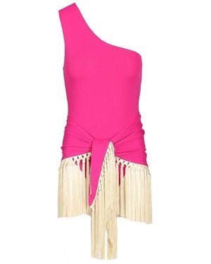 Taller Marmo Yacare One-Piece Swimsuit And Pareo Set - Pink