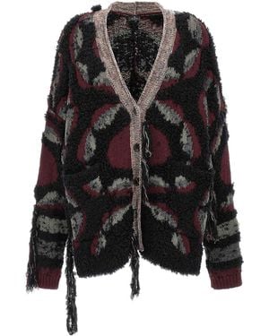 Etro Fringed Oversized Cardigan - Black