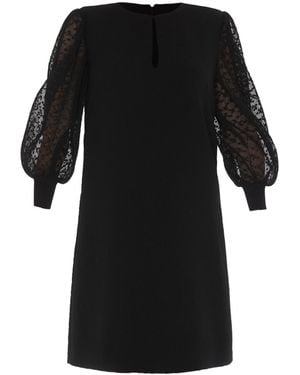 Givenchy Balloon Sleeve Wool Dress - Black