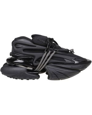 Balmain Leather Unicorn Low-top Sneakers - Black