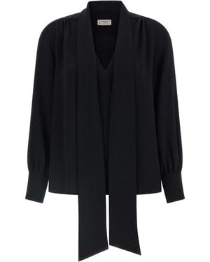 Alberto Biani Blusa Collo Lavallire - Nero
