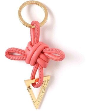 Bottega Veneta Triangle Key Ring - White