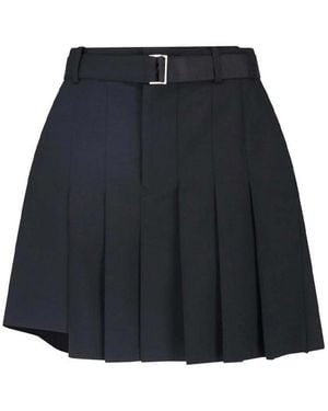Sacai Wool Blend Shorts - Blue