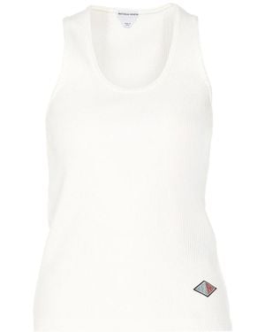 Bottega Veneta Cotton Rib Jersey Tank Top - White