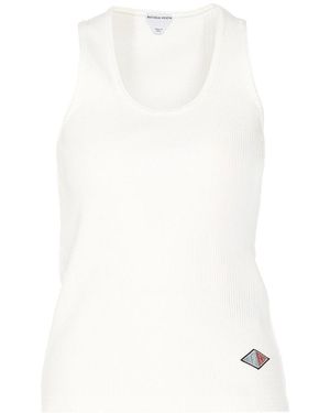 Bottega Veneta Cotton Rib Jersey Tank Top - White