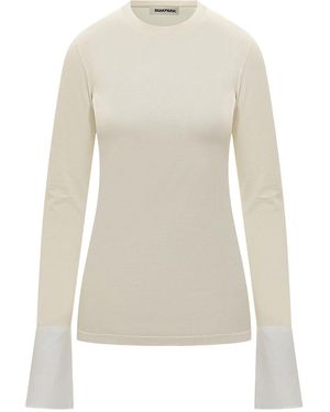 DARKPARK Nora Ivory Cotton Jumper - White