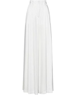 Monot Billie Crpe High-Waisted Palazzo Trousers - White