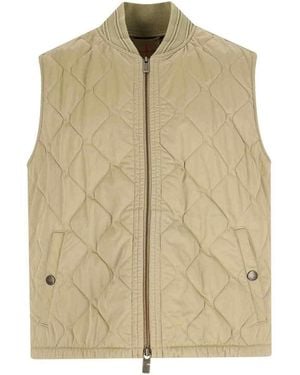 Burberry Gilet Trapuntato - Natural