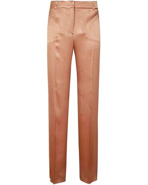 Alberta Ferretti Satin Trousers - Natural