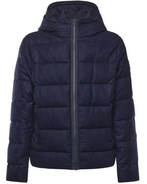 Fay Double-Front Down Jacket - Blue