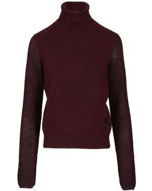 Burberry Wool Blend Jumper - Red