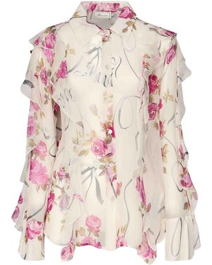 Blumarine Shirt With Ruffles - Pink