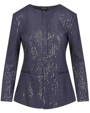 Giorgio Armani Polyester Jacket - Blue
