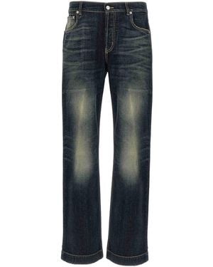 デニム・ジーパン ALEXANDER MCQUEEN BOYFRIEND DENIM JEANS Alexander Mcqueen Slim fit jeans with patched rips