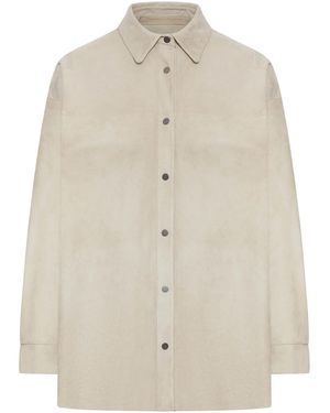 Salvatore Santoro Suede Overshirt - White