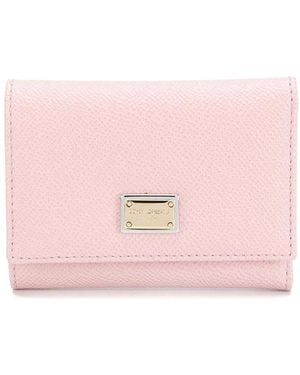 Dolce & Gabbana Portafoglio Francese Con Patta - Rosa