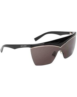 Saint Laurent Sl 614 Mask Sunglasses - Metallic