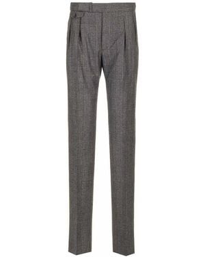 Tagliatore Prince Of Wales Trousers - Grey