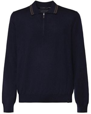 Fay Wool Polo - Blue