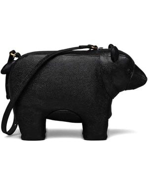 Thom Browne Bear Baguette Bag - Black