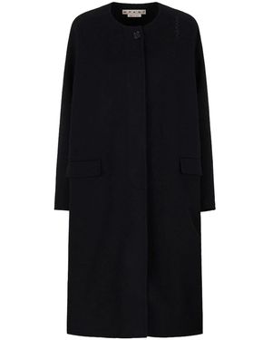 【送料&関税込】Marni Black Cotton Overcoat MARNI Oversized leather-trimmed shell raincoat | THE OUTNET